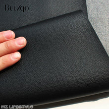 Load image into Gallery viewer, Buulqo 50x68cm Black PVC leather  Faux Leather Fabric for Sewing, artificial leather